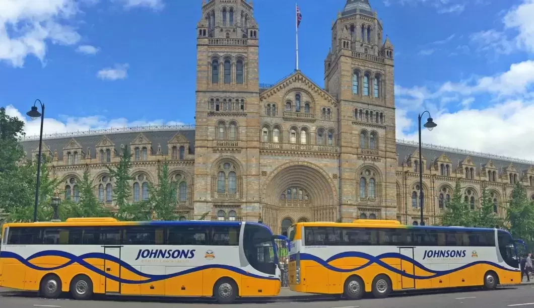 Coach outside cathedral